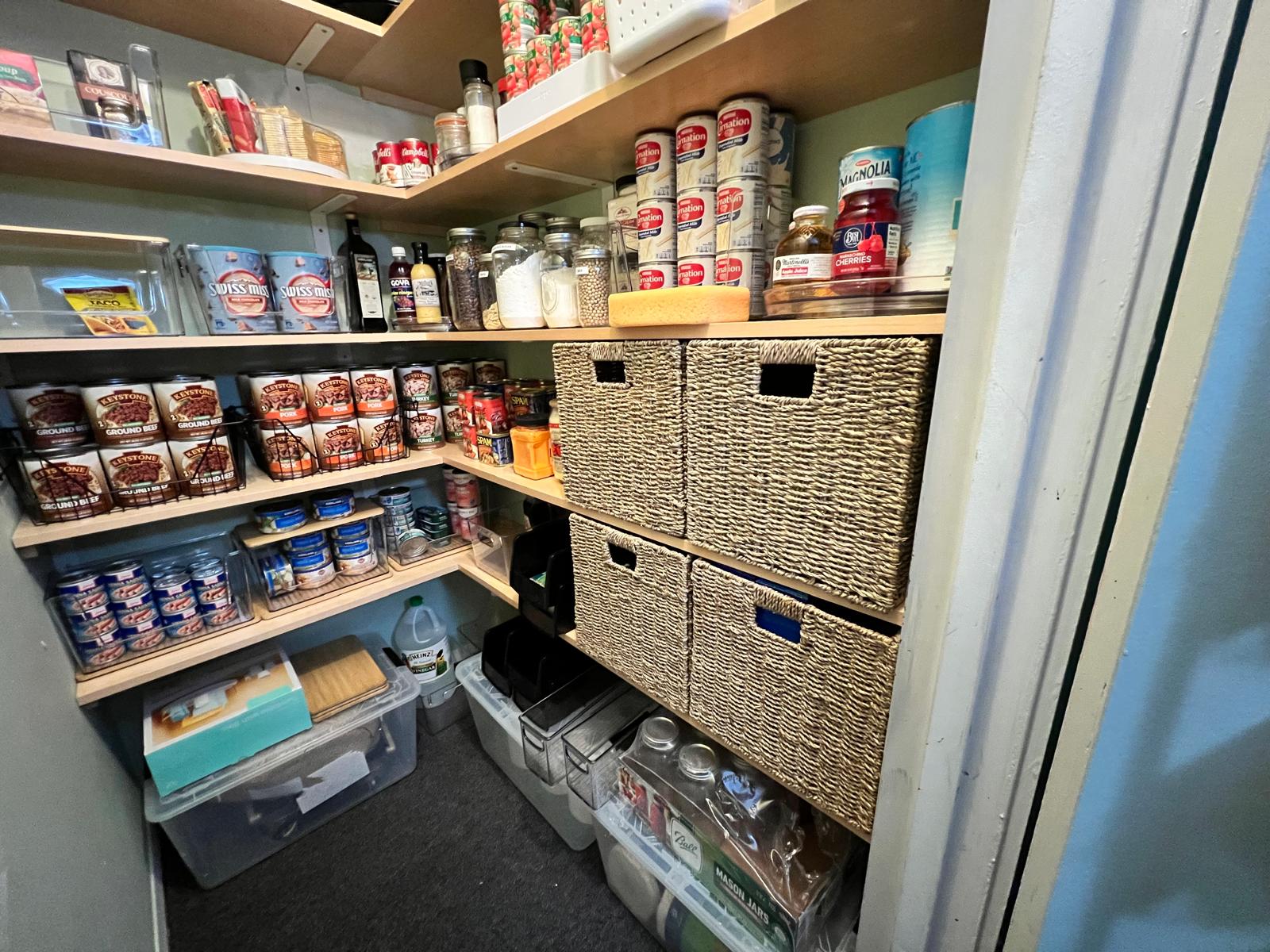 Pantry after organizing